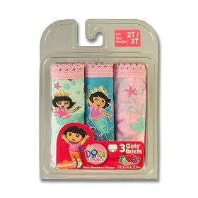 Fruit of the Loom Girls 2-6x Fruit Of The Loom Girls Dora Toddler Prints