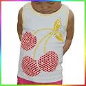 Girls Rocawear urban designer white tank top vest. Very cute looking tank top with a head turning design on the front.