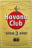 Havana Club Cuban Rum embossed steel sign