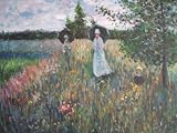 20X24 inch Claude Monet Painting Promenade Near Argenteuil 51iUEMMhrRL. SL160 20X24 inch Abstract Hand painted Oil Painting Fall in Love