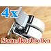 XINRO� 4x Strandkorbrollen bis 100kg/ pro Doppelrolle jeweils mit Bremse RASEN geeignet