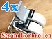4x Strandkorbrollen bis 100kg/ pro Doppelrolle jeweils mit Bremse Rasen geeignet von XINRO�