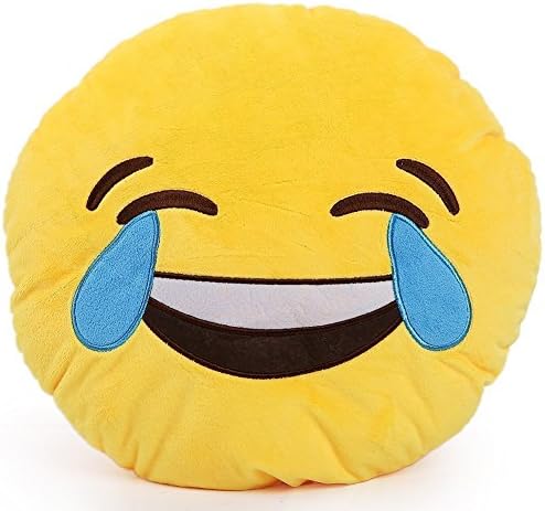 32cm Emoji Smiley Emoticon Yellow Round Cushion Pillow Stuffed Plush Soft Toy