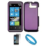 Purple 2 Piece Protective Shield Deflector Crystal Hard Case for Sprint HTC ....