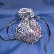 3x4 Sparkle Fabric Wedding Favor Gift Bags/Pouches - Black (10 Bags)