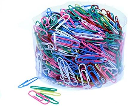 Stationary Station Assorted Colors Clips, 1.1 inch, Tub of 1000 (ST028)