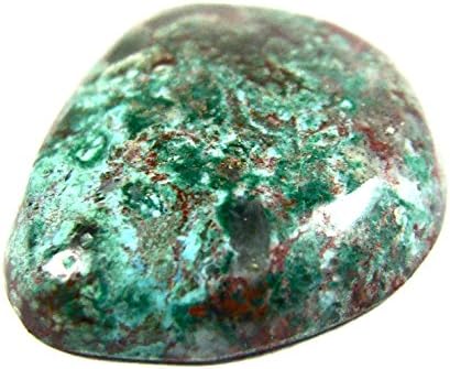 27x22x6mm Beautifully Patterned Apache Chrysocolla Cabochon for Bezel or Wire Wrap - Untreated/Natural Arizona Stone