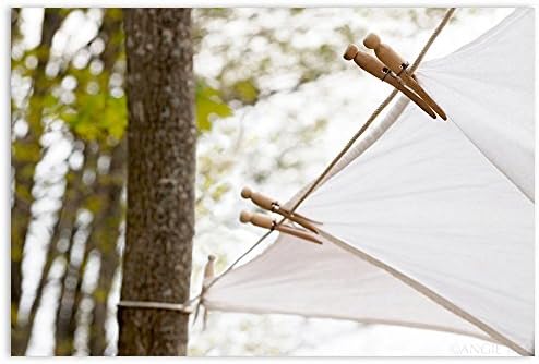 Kitchen Towels Hanging on a Country Clothesline Fine Art Photography White Laundry Room Decor Print