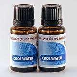 2-Pack. Cool Water Fragrance Oil for Warming from Ecoscents (15 mL). Highly concentrated for intense fragrance, ready to use - no wax or water carrier needed.