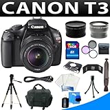 Canon EOS Rebel T3 Digital Camera + Canon Ef-s 18-55mm F/3.5-5.6 Is Autofoc ....