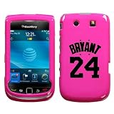 BLACKBERRY TORCH 9800 BLACK LOS ANGELES LAKERS KOBE BRYANT #24 ON A PINK HARD CASE COVER