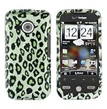 Premium - HTC Droid Eris/S6200 Green/Black Leopard Cover - Faceplate - Case ....