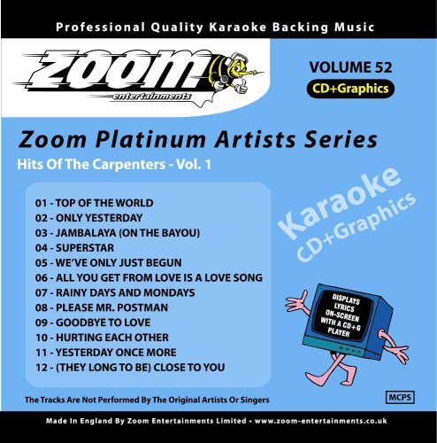 CD-Charts  Music : Zoom Karaoke CD+G - Platinum Artists 52: The Carpenters