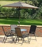 TABLE AND CHAIR 6PC SET/ ALLANA WICKER GARDEN FURNITURE