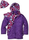 Pink Platinum Girls 7-16 Floral Quilted Puffer Casual Jacket