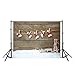 LB Christmas Backdrops for Photography 7x5ft Poly Fabric Christmas Hat on The Wood Wall Photo Backdrops for Home Party Pictures Customized Photo Background Studio Props