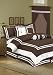 7Pcs Full Hotel Collection Block Bed in a Bag Chocolate