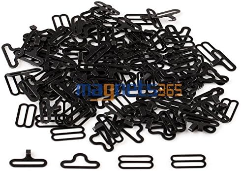 50 Sets Black Bow Tie Clip Hardware Cravat Clips Hook Fastener For Necktie Strap