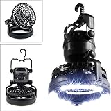 Bestmaple サーキュレーターファン付き LED ランタンライト電池式キャンプアウトドア防災避難非常停電用ランプ扇風機