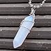 Ayliss® Wire Wrap Gemstone Crystal Quartz Healing Point Chakra Pendants for Necklace (Opalite)