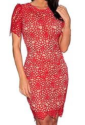 Polyester/Spandex Short Sleeves Spring Summer Winter Sheer Cocktail Checkered Print Party Dress 