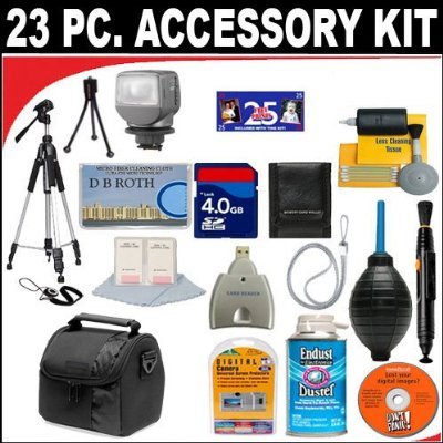 23 PC ULTIMATE SUPER SAVINGS DELUXE DB ROTH ACCESSORY KIT For The Panasonic SDR-H80, SDR-H90 Hard Drive Camcorders