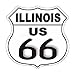 SmartBlonde 11" Lightweight Durable HS-103 Route 66 Illinois Metal Novelty Highway Sign
