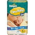 Pampers New Baby Size 1 Newborn Nappies - 2 x Economy Packs of 54, total 108 Nappies (Pack of 2)'