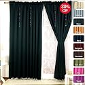 Solid Thermal Insulated Blackout Curtain 84"L- 1 Set-BLACK
