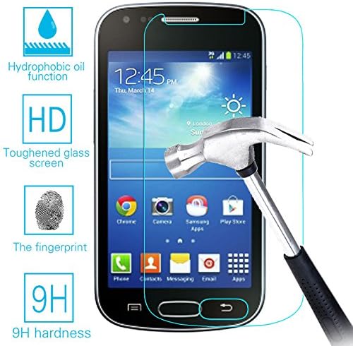 Samsung Galaxy Trend Plus S7580 S7582 Tempered Glass Screen Protector Guard,Anti-Scratch Clear 9H Premium Tempered Glass 0.26mm HD Screen Protector Film for Samsung Galaxy Trend Plus S7580 S7582