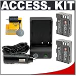 2 Replacement Nikon EN-EL3e Batteries and Mini Battery Charger for Nikon D700, D300, D200, D90, D80, D300s Digital SLR Cameras $31.09
