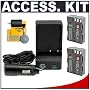 2 Replacement Nikon EN-EL3e Batteries and Mini Battery Charger for Nikon D700, D300, D200, D90, D80, D300s Digital SLR Cameras
