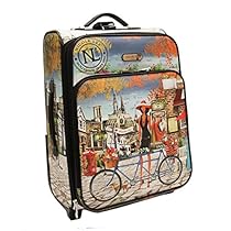 Nicole Lee Cleo21 Inch Expandable Rolling Carry-On, Bicycle, One Size
