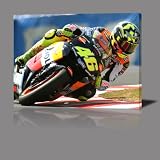 Valentino Rossi Superb HUGE Gallery Framed Canvas Art,Ready To Hang,New