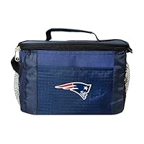NFL New England Patriots Insulated Lunch Cooler Bag with Zipper Closure, Navy
