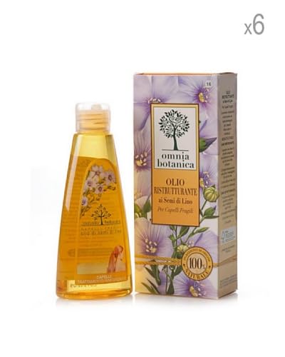Omnia Botanica Set 6 Pezzi Olio Ristrutturante ai Semi di Lino 150 ml cad.
