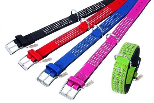 Karlie 24243 Vintage Strass Halsband, rot, 17 mm 40 cm, schwarz Unterlegt Preisvergleich