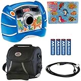 Fisher-Price Kid-Tough Digital Camera Blue with Accessory Bundle and Free T ....