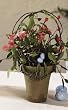 Terracotta Flower Pot with Birds Nest and Berries Floral Arrangement