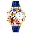 Whimsical Watches Unisex Patriotic Teddy Bear Gold Watch Watch G0230004