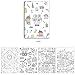 Set of 4 Mini Coloring Books for Adult Relaxation Color Therapy Anti Stress Coloring Books, 16 Pages Each with All Different Theme, Adult Colouring Book of 4.92”X7.20”
