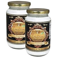 32-oz. glass - 2-Jar Pack - Gold Label Virgin Coconut Oil - 2 quarts Total