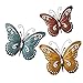 Collections Etc Nature-Inspired Metal Butterfly Decorative Wall Art Trio, Indoor/Outdoor Butterfly DÃ©cor