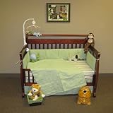 Bubble - Sage 4 Piece Baby Crib Bedding Set by Step by Step