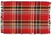 Durable Hand Woven 100% Cotton Colorful Red and Yellow Plaid Placemat 12x18 Inches Set / 6