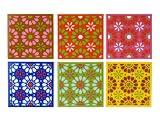 from Present Time UK PT Vintage Flower Ceramic Coaster Set (Model HM0485)