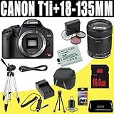 Canon EOS Rebel T1i 15.1 MP CMOS Digital SLR Camera Body + Canon EF-S 18-135mm f/3.5-5.6 IS UD Standard Zoom Lens + 16GB SDHC + 3 Piece Filter Kit Deluxe Accessory DavisMAX Kit