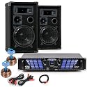 Party Musikanlage PA Lautsprecher 1800W Verst&auml;rker DJ-695