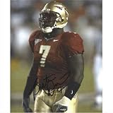 Buster Davis Autographed Florida State FSU Seminoles (Garnet Jersey) 8x10 Photo