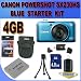 Canon PowerShot SX230HS SX230-HS 12 MP Digital Camera with HS SYSTEM and DIGIC 4 Image Processor (Blue) Starter Bundle 4GB Memory Card, NB5L Battery, Card Reader, Carrying Case, Mini Tripod And More!!!!